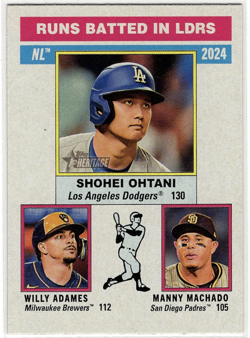 Ohtani/Adames/Machado 2025 Topps Heritage FLIP STOCK [Print Run 5] SSP #195