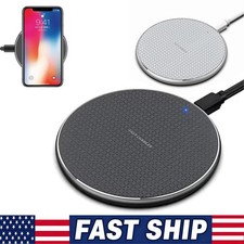 Wireless Fast Charger Charging Pad Dock for Samsung iPhone Android Cell Phone