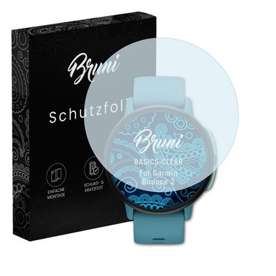 Bruni 2x Folie für Garmin Bounce 2 Schutzfolie Displayschutzfolie