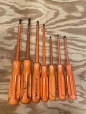 7 SIBILLE INSULATED SCREWDRIVER SET 1/8" THRU 1/2" SLOTTED / STRAIGHT 6pc SET