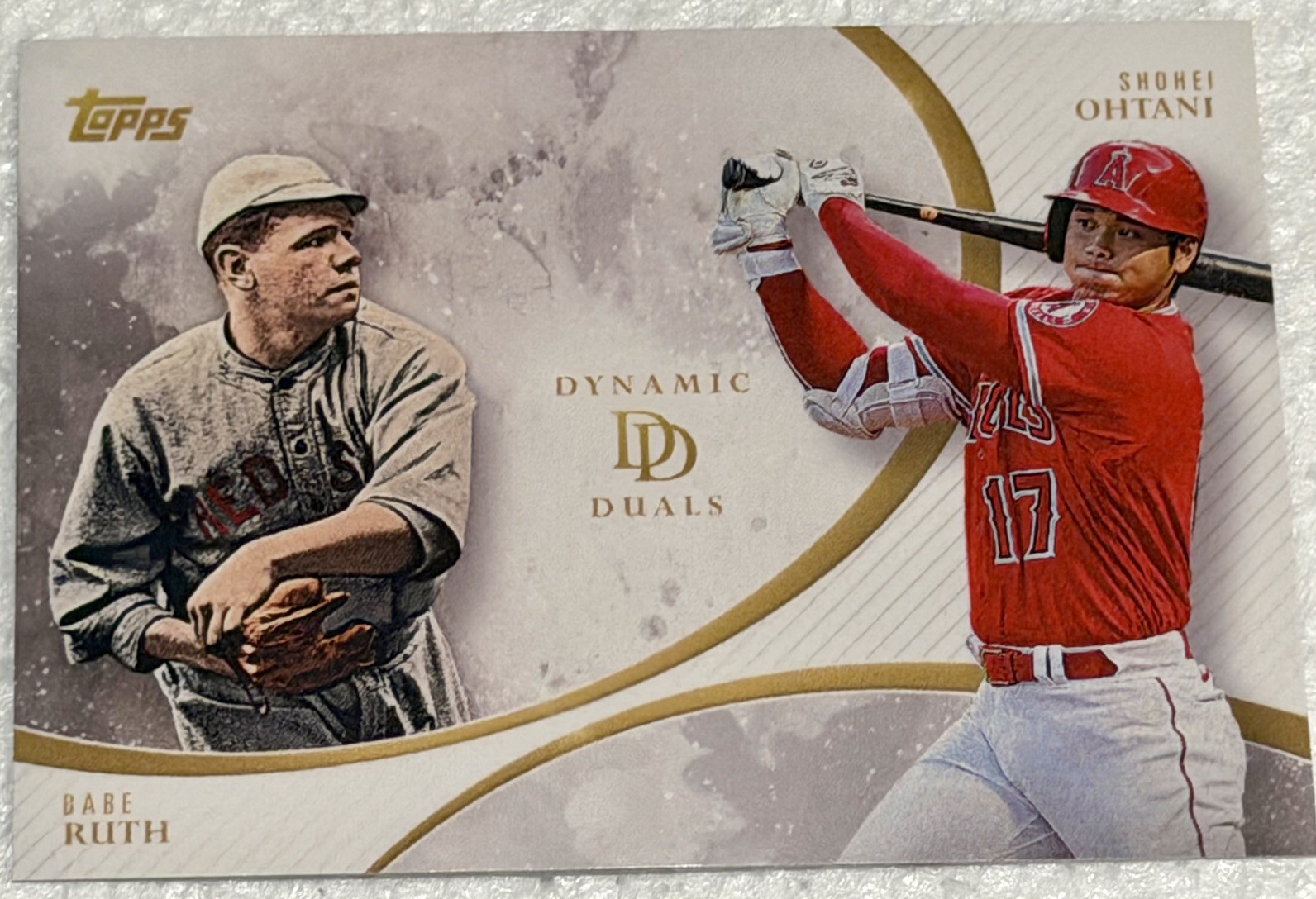 2023 Topps Dynamic Duals Shohei Ohtani and Babe Ruth #12