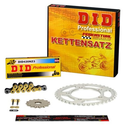 Kettensatz Honda Monkey 125 (JB02) 18-21, DID SPEZIAL verstärkt, gold, Clip