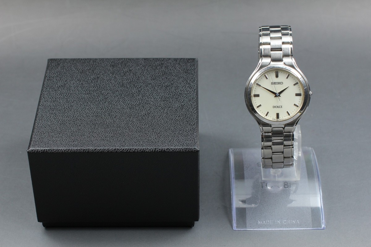 SEIKO セイコー DOLCE ドルチェ 8J41-0AA0 クォーツ 腕時計 Vintage 2001 N MINT Seiko Dolce 8J41-0A10 Steel HAQ Quartz Mens