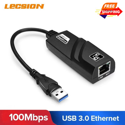 USB 3.0 Gigabit Ethernet LAN RJ45 100Mbps Network Adapter For Windows PC Mac