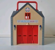 Fireman Sam Fold Out Fire Station Carry Case 2010 Working Bell Toy And Games