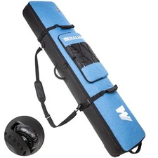 Snowboard Bag with Wheels, Padded Roller Snowboard Bag for Single 170cm blue
