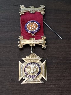 Vintage Hallmarked Silver Masonic Medal Gilt Finish 1940s /50s Medal 16 grms
