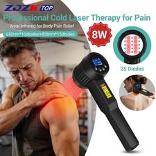 8W Cold Laser Therapy Infrared Light Device 650nm 808nm LLLT for Pain Relief