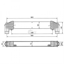 Ladeluftkühler Aluminium für VW Sharan 7M8 7M9 7M6 1.8 T 20V