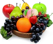 Fake Fruits Pack Artificial 16 Pcs Multicolored for Decoration Display