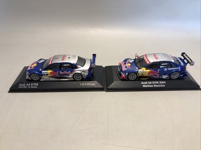 2x Minichamps Audi A4 DTM 1:43 Ekström Limitiert Automodell #9A18