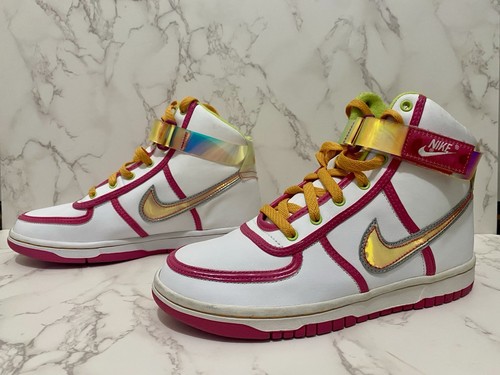 Nike Vandal High GS 317038-162 Size 5Y Youth Size White/Pink - Picture 2 of 7