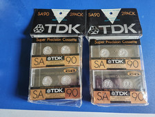 Lot of 4 TDK SA90 - Blank Sealed Cassette Tapes