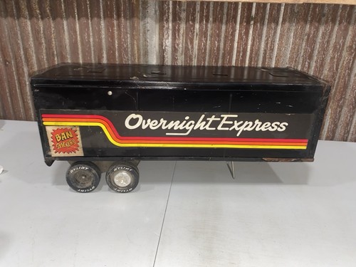 Vintage NYLINT Overnight Express Semi Truck Trailer 1970s Metal Trailer Only! - Picture 4 of 7