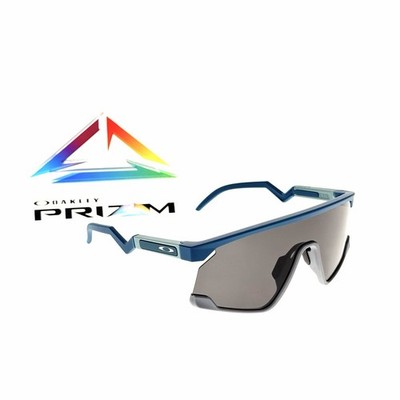 OAKLEY BXTR SHEILD SUNGLASSES MATTE BLUE WHITE BALSAM PRIZM GREY