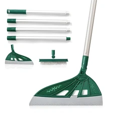 BURFERLY Magic Broom Sweeper, Multifunction Silicone Broom, Green