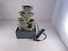 Cascading Rock Tabletop Water Fountain with Natural River Rocks With Led Lights