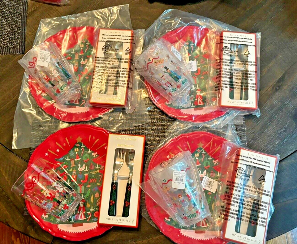 Pottery Barn holiday PLATE UTENSIL Nutcracker Christmas Disney kid party SET 8 ! - Image 4 of 4