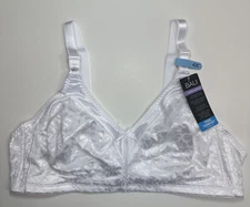 Bali Women's Double Support Spa Closure Wirefree Bra DF3372 White 42C NEW
