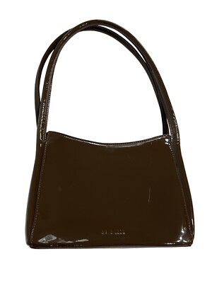 Brie Leon The Chloe Top Handle Bag in Brown Patent