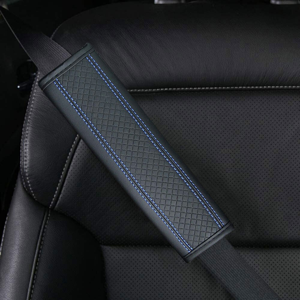 1x Blue Car Seat Belt Cover Pads Car Safety Cushion Covers Strap For