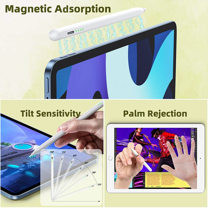 Stylus Pen Stift 2 Generation für iPad 10/9/8/7/6 Pencil für Apple iPad Pro Air - Bild 3 von 4