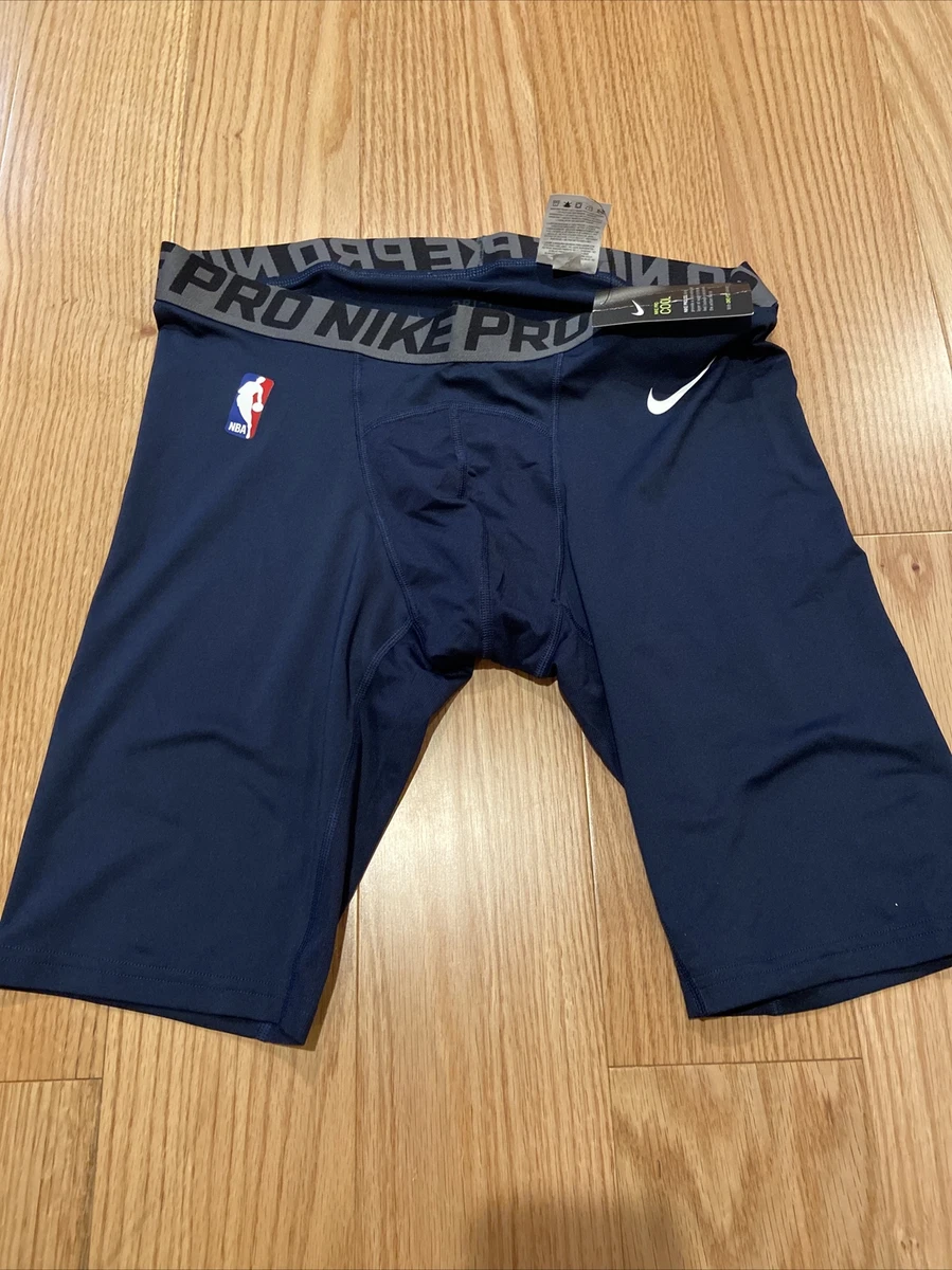 NIKE PRO NBA COMPRESSION SHORTS Player ISSUE PE 880802-419 Navy XXL Rare