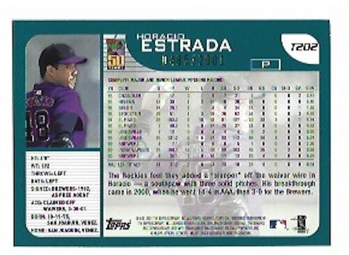 2001 TOPPS TRADED "Gold" Cards: T176 - T265 Pr: XXXX/2001 U PICK - Picture 87 of 191
