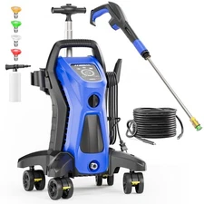 Electric Pressure Washer 5000 PSI Max 3.2 GPM Power Washer with 4 Nozzles Blue