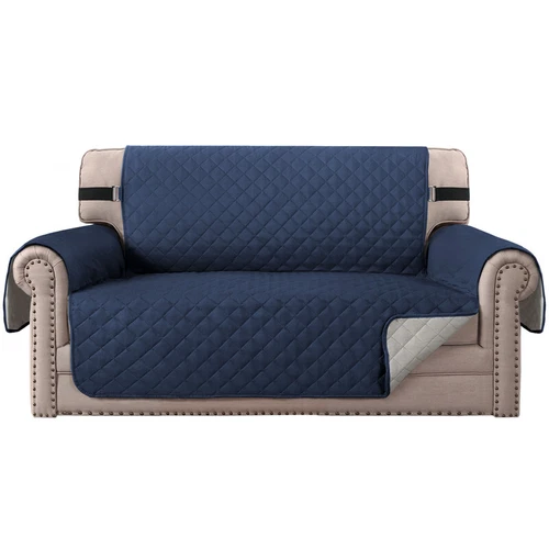 1/2/3 Seater Sofa Anti-Slip Cover Quilted Reversible Pet Protector Sofa Throw - Bild 19 von 84