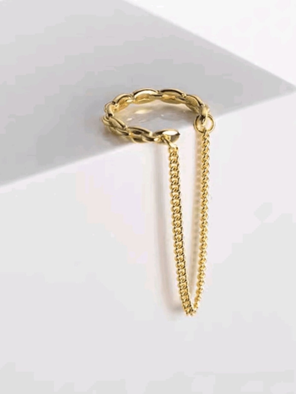 Gold Chain Ear Cuff No Piercing Earring 18k Minimalist Jewelry Birthday Gifts 