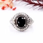 Black Onyx Gemstone Handmade Poison Ring, 925 Silver Black Onyx Poison Ring.