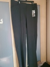 Express Editor Original Womens 8R Black Pinstripe Flare Leg Low Rise Pants NWT