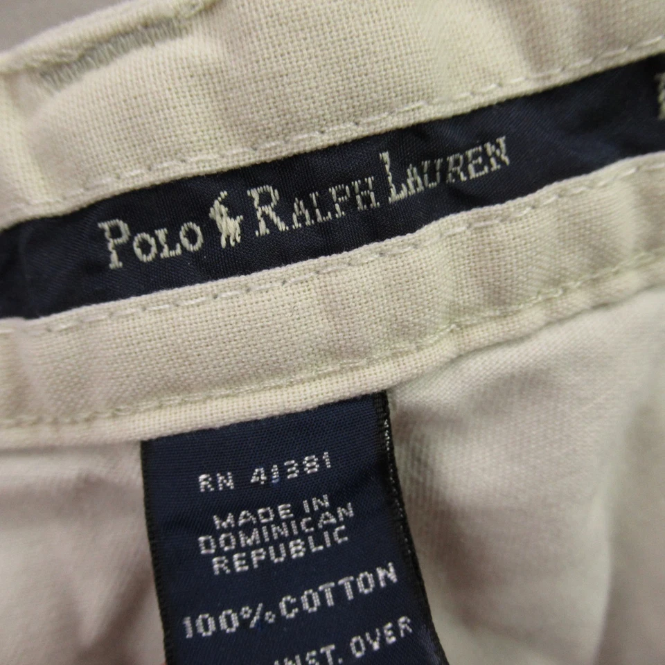 Polo Ralph Lauren Shorts Mens 38 Chino Outdoors Pockets Lightweight Ivory Casual - Image 3 of 4