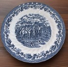 Royal Wessex Coaching Scenes Blue & White Dinner Plate, Horse Scene, Glossy — photo 1