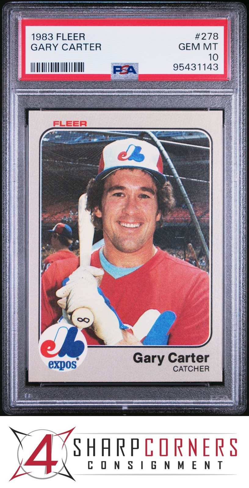 1983 FLEER #278 GARY CARTER EXPOS HOF PSA 10