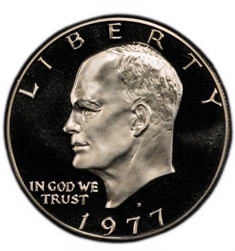 Eisenhower Ike Dollar Lot 1977 S PCGS PR 70 Deep Cameo Uncirculated $1 Coin