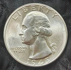 Uncirculated 1945-S Washington Quarter 25C Silver