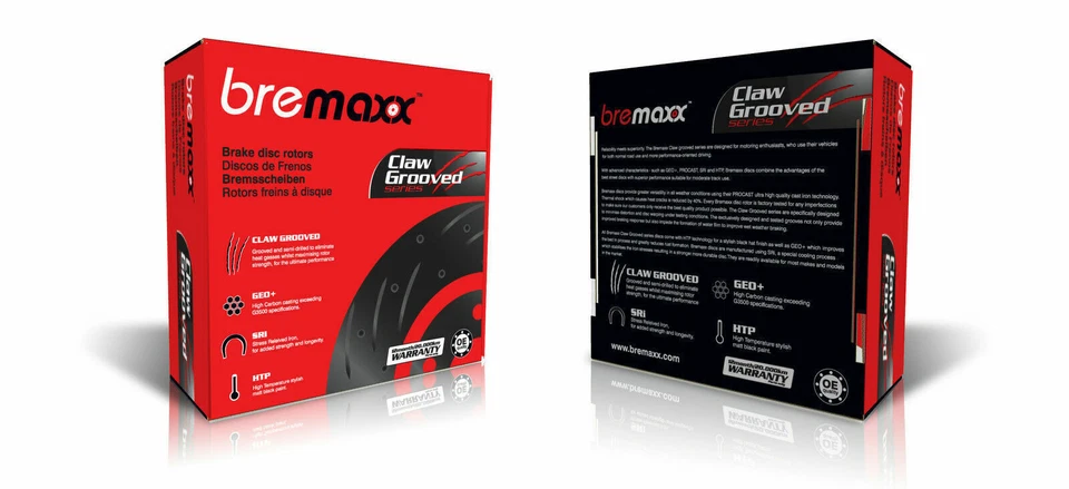 Genuine Bremaxx Slotted Disc rotor Rear Pair For Mitsubishi Evo X (10) 330mm - Image 3 of 4