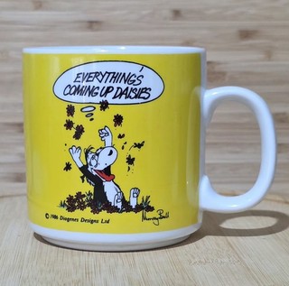 MUG CUP Footrot Flats Vintage 1986 Footrot Flats DAISIES Mug Murray Ball Dog