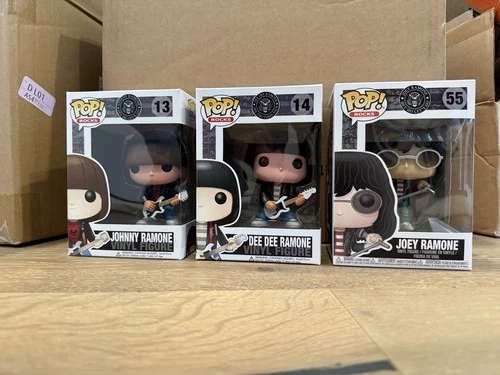Funko Pop The Ramones: Dee Dee Ramone #14, Johnny Ramone #13, Joey Ramone #55