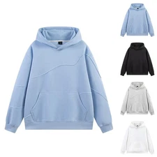 Men's External Suture Designer Hoodie Casual Solid With Pocket Pullover  
