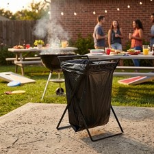 Faltbarer M&uuml;llsackhalter zusammenklappbar M&uuml;llsackst&auml;nder aus Metall