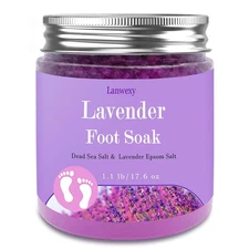 Lavender Foot Soak with Epsom Salt and Sea Salt. 1.1 Pound (Pack of 1) 