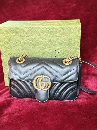 Authentic Gucci Marmont Iconic Soft Leather Bag / Pre-owned Excellent Condition!