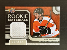 2015-16 UD Nick Cousins Rookie Materials Jersey Flyers Rookie Card #RM-NC. rookie card picture