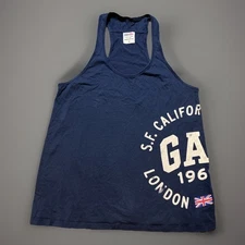 Women’s M Gap London Edition 100% Pima Cotton Racer Back Tank Top in True Blue