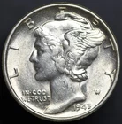 1945-P 10C Mercury Dime Mint State BU STUNNER 90% SILVER (#8331)