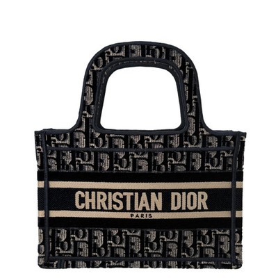 Dior Book Tote Oblique Velvet Mini blau beige / neuwertig
