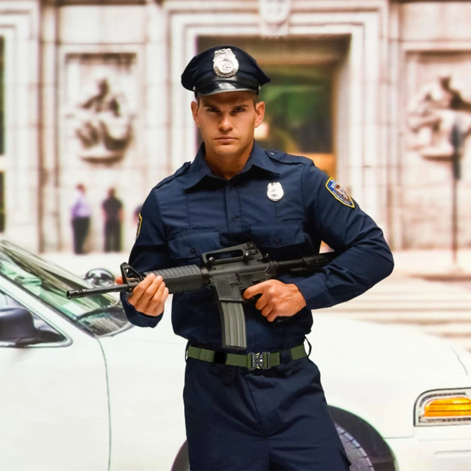 Мужской повседневный военный тактический пояс армейский металлический регулируемый быстросъемный пояс - Изображение 4 из 4